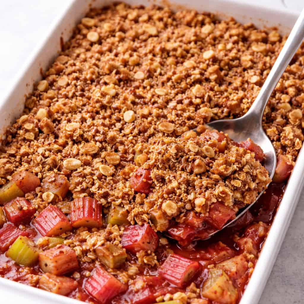 Rhubarb Flax Crumble Recipe